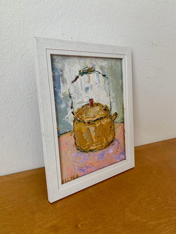 Golden teapot