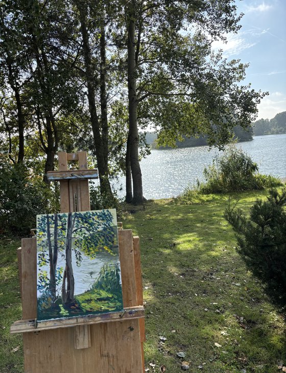 Small bridge at sunset