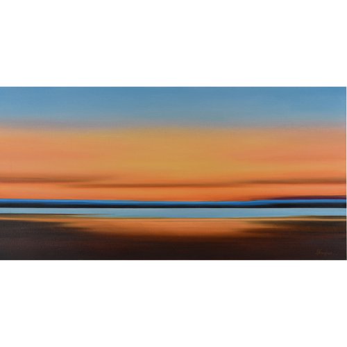 Twilight Glow - Colorful Abstract Landscape by Suzanne Vaughan