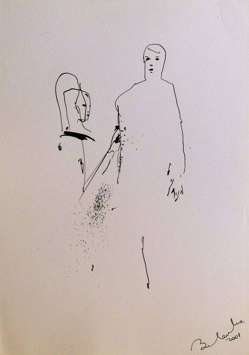 Minimalist Couple 2, 29x21 cm by Frederic Belaubre