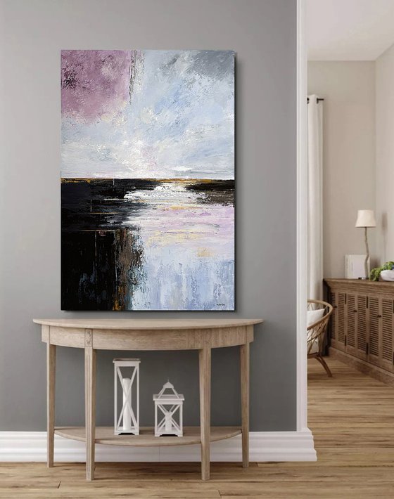 Soft Light Across Still Water-Clouds wall art