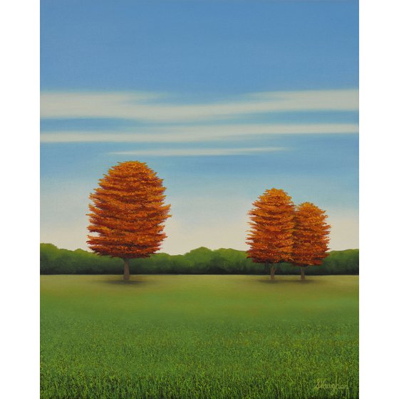 Fall Trees - Blue Sky