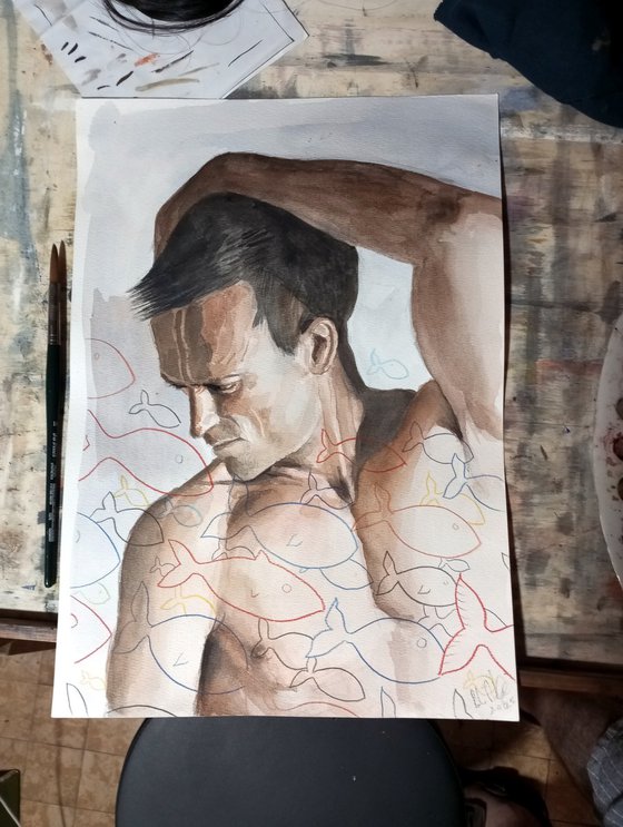 Man with fish