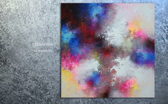 100x100cm /abstract painting / Ready to hang /  Episode 95