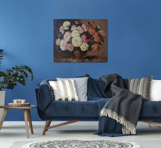 Peonies and Roses
