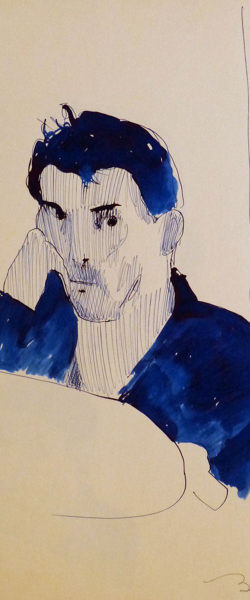 Self-portrait 1999-2, 32x24 cm by Frederic Belaubre