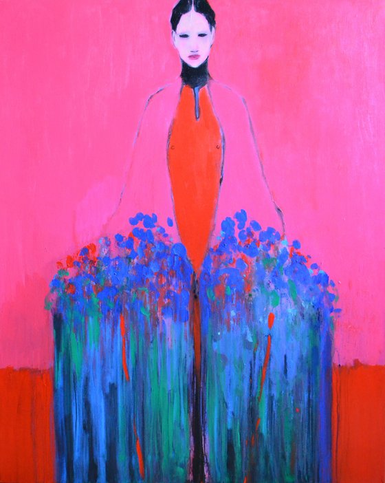 The Girl with Bouquet