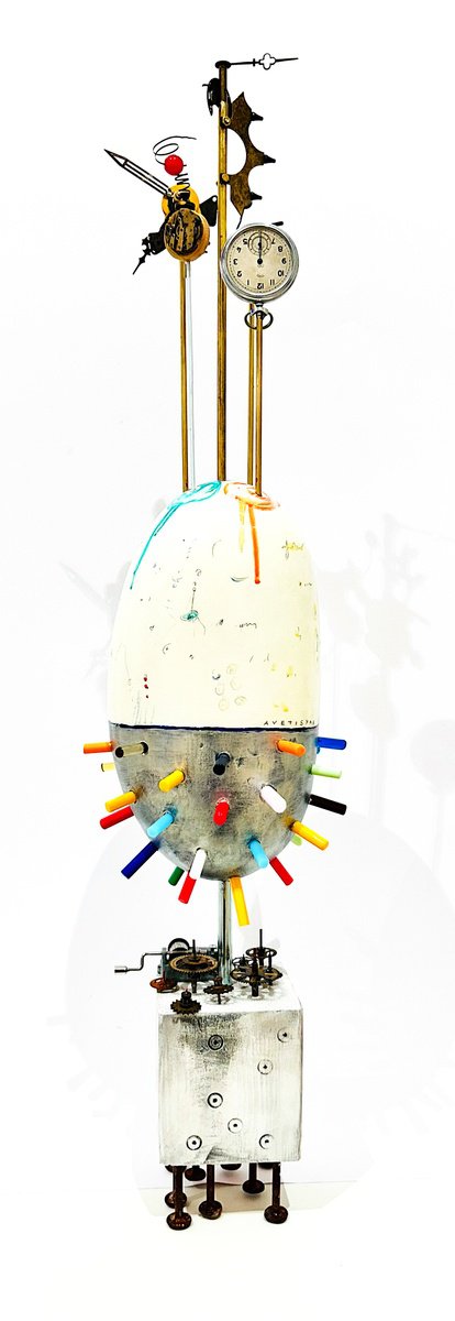 Abstract Sculpture By Gor Avetisyan, 8 X 30, Echoes Of Emotion (Large Size), Original Artwork