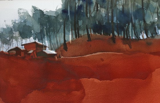 Steps and layers of red earth