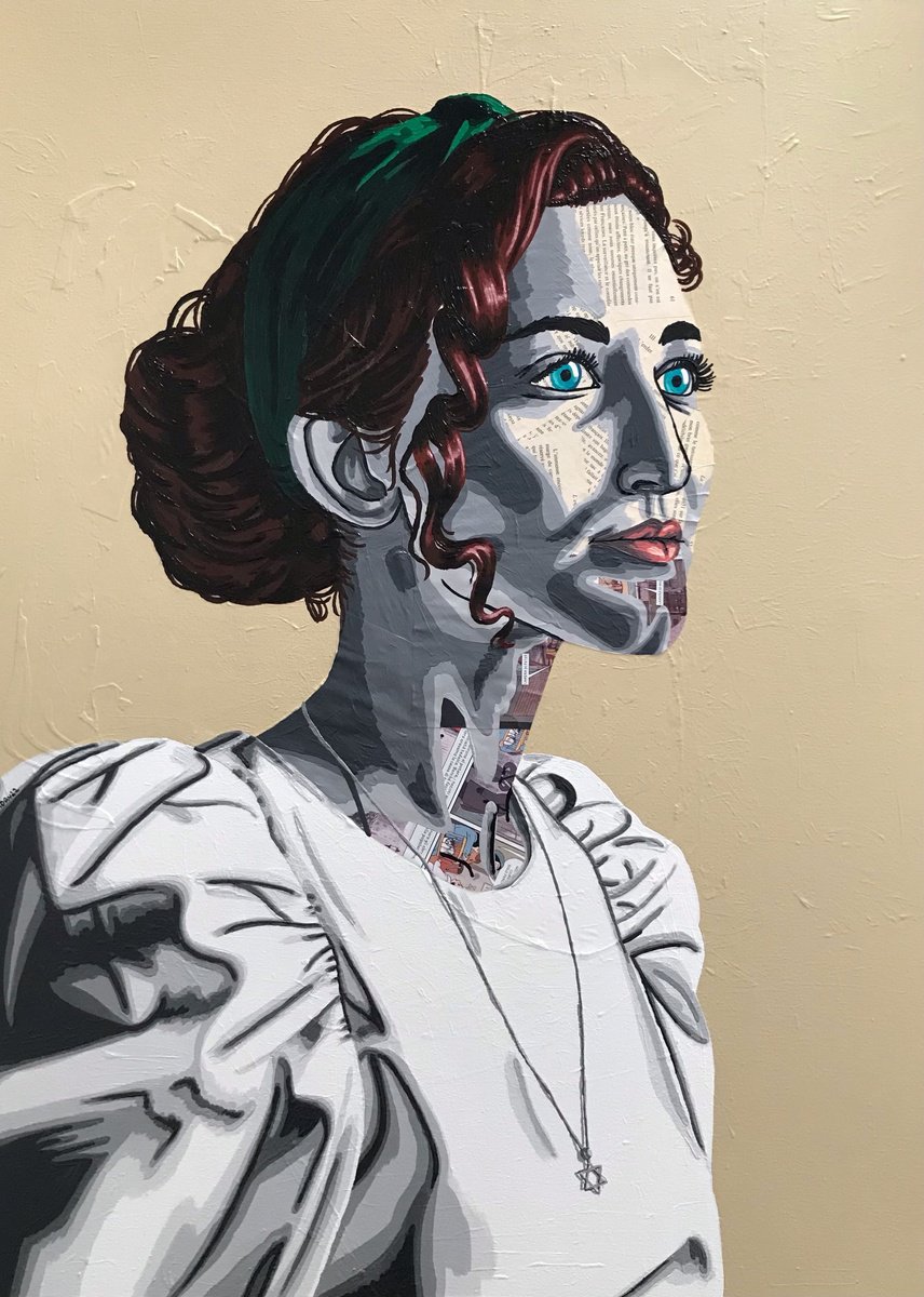 Portrait Painting By Annabelle Amory, 26 X 35, Esther, Original Artwork