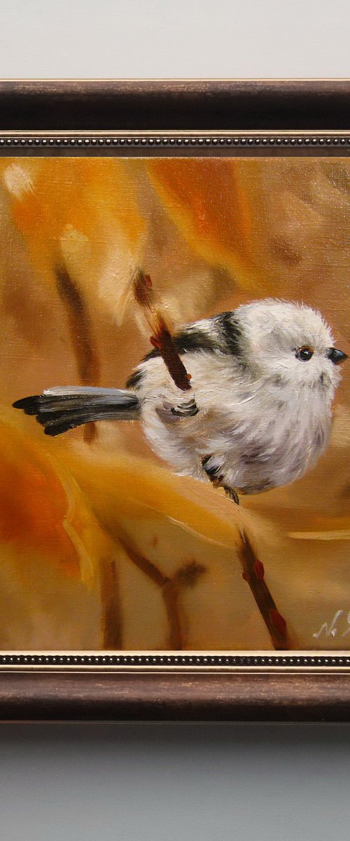 Bird Painting Framed Animal by Natalia Shaykina