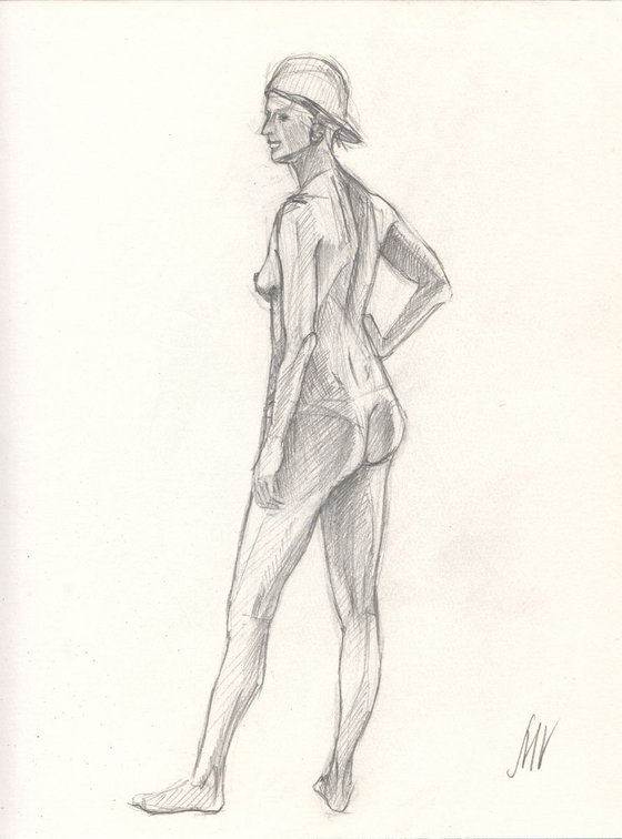 Sketch of Human body. Woman.28