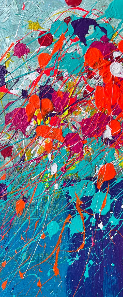 Romantic Flowers Abstract painting by Andrii Kovalyk