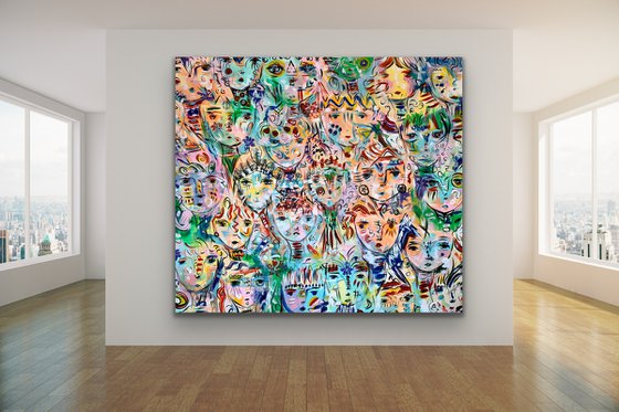 77''x 69''(195x 175cm), Souls 4