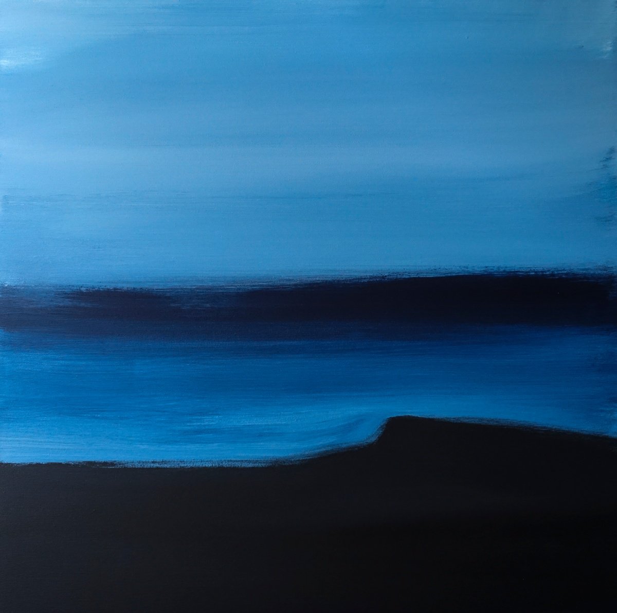 Abstract Acrylic Painting By Pier Maurizio Greco, 24 X 24", Frontemare, Original Artwork