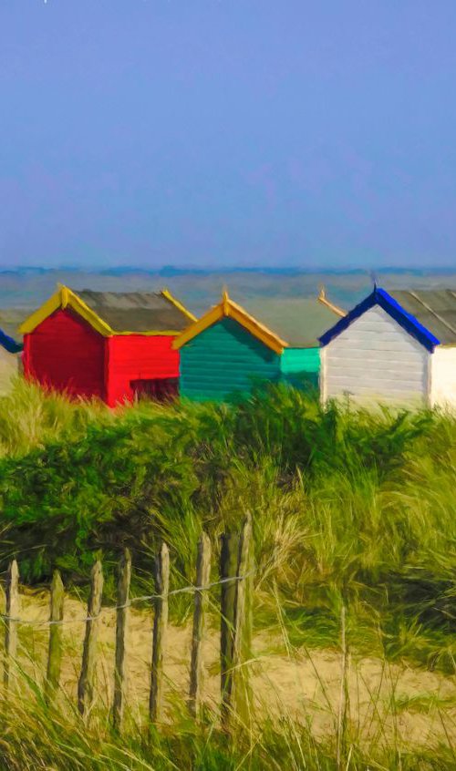 Beach Huts in the Dunes by Martin  Fry