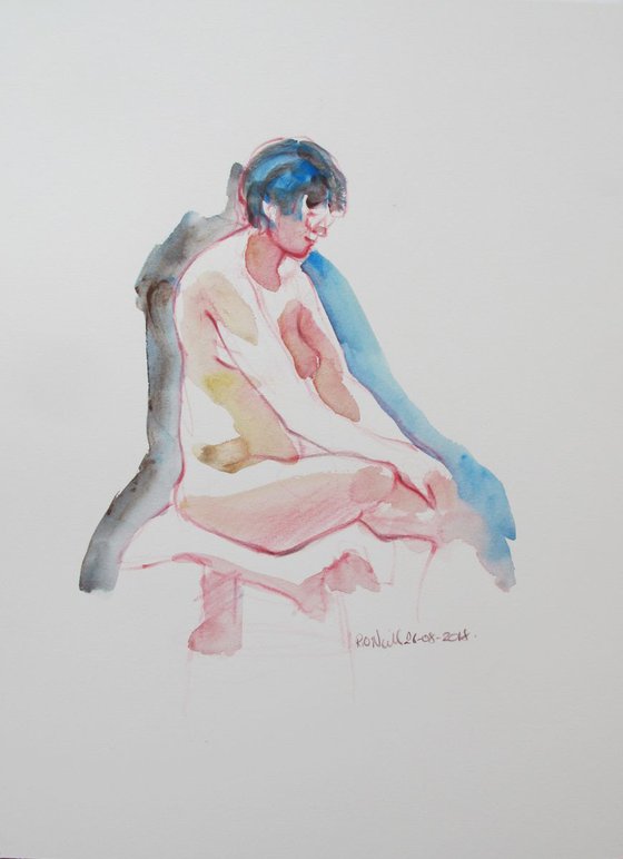 Seated female nude