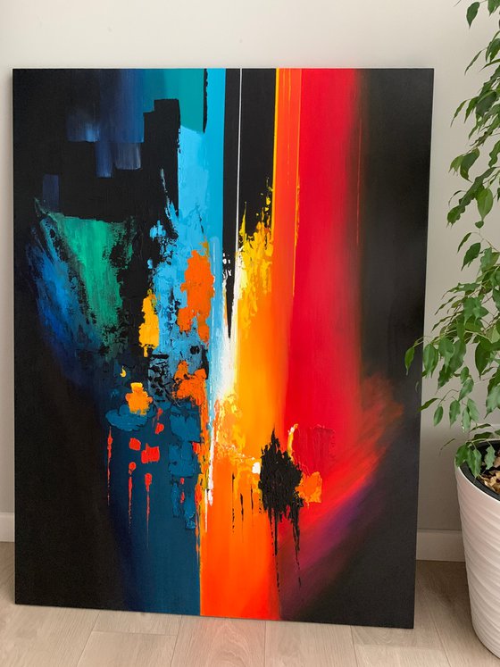 Vibrant Red black modern