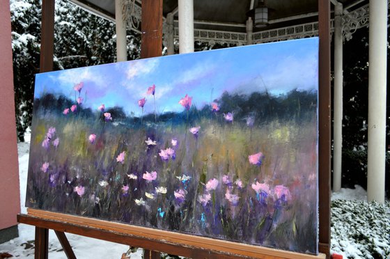 A meadow of flowering herbs