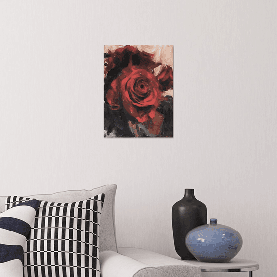 Study of Red Rose