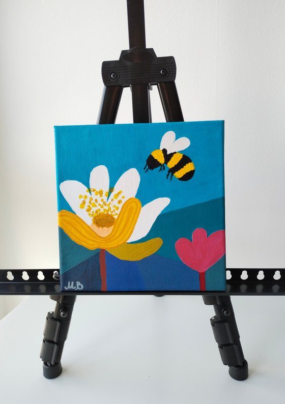 Bee and flower