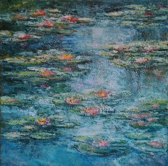 Water Lilies. Original oil painting (2021)