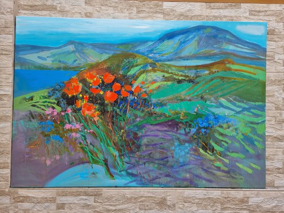 landscape with poppies