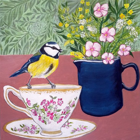 The blue tit who came to tea