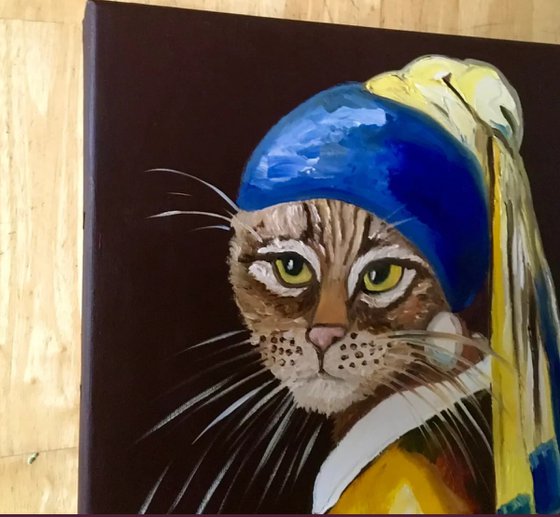 Cat with the pearl earring