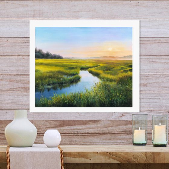 Sunrise over the marshland