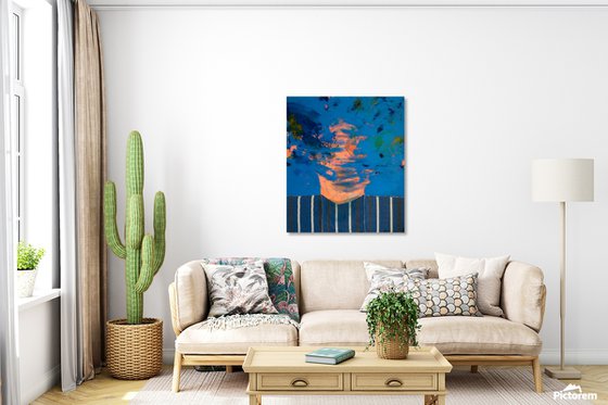 Abstract Portrait in Blue