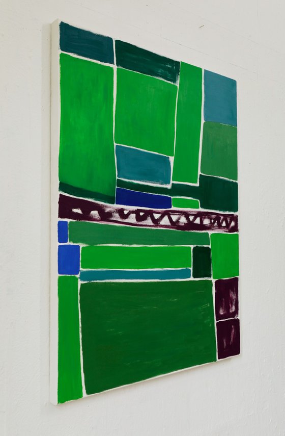 Squares / Green Purple