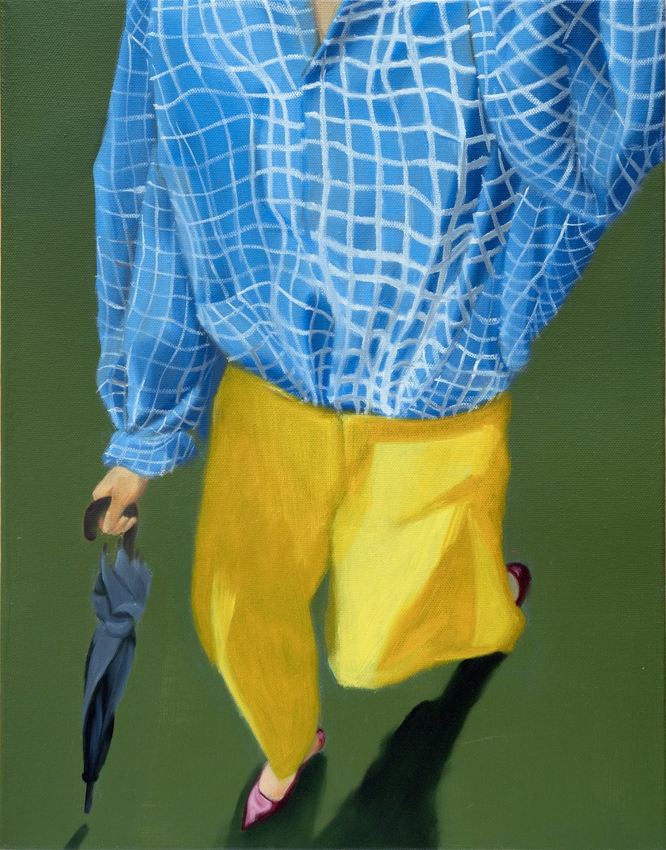 Expressive Portrait Oil Painting By Ara Youn, 14 X 18, Paddington Station, Original Artwork