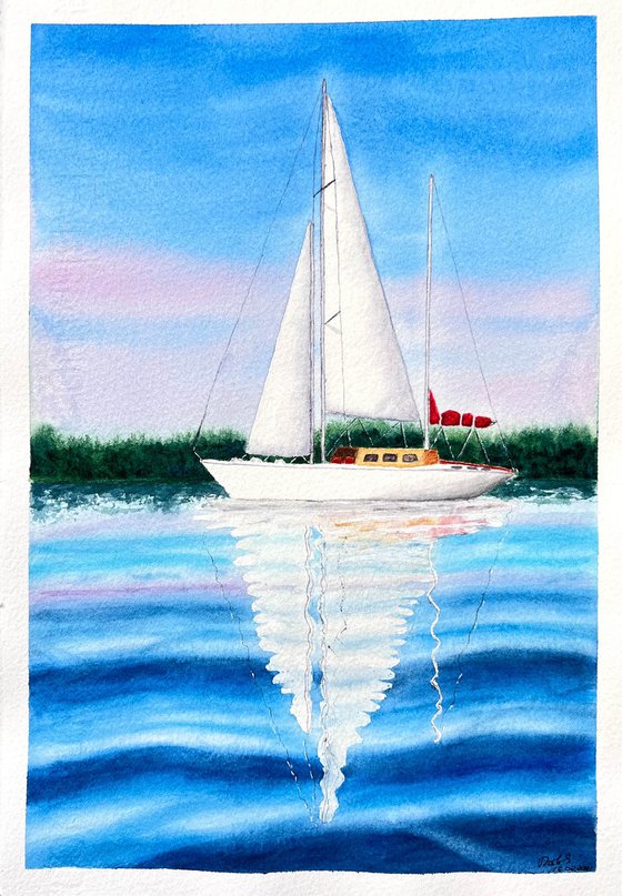 White sailboat