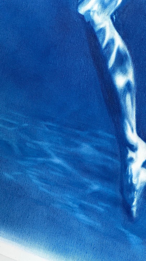 Naiad - Water Nymph Large Blue Nude