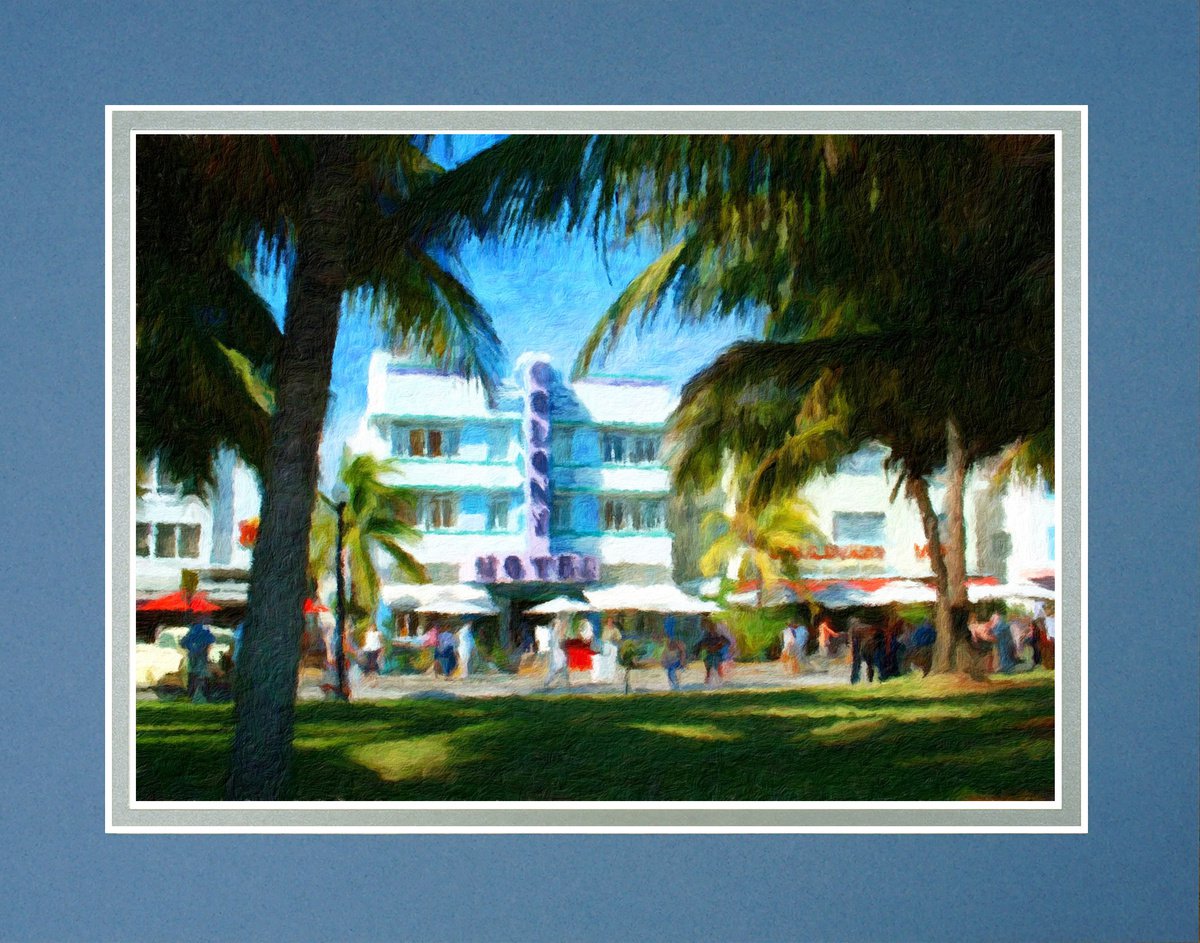South Beach Miami Impressionistic by Robin Clarke