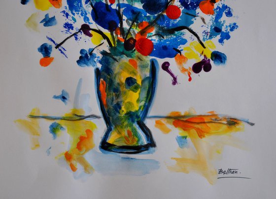 Le vase jaune et orange / 19,68x25,59 in.(50x65cm) / 2018