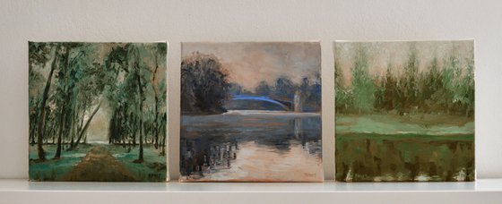 Landscape Series of 3 paintings