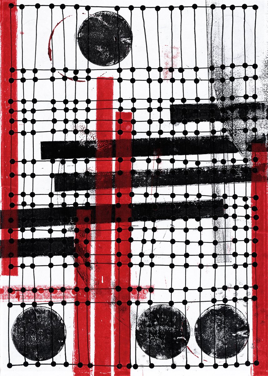 Abstract Collage By Petr Strnad, 11 X 14", Endless Events 2., Original Artwork