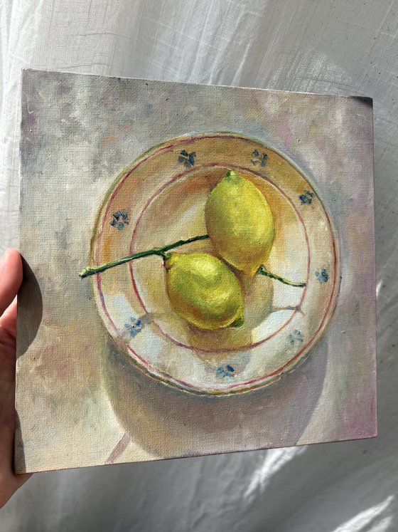 Lemons on the plate