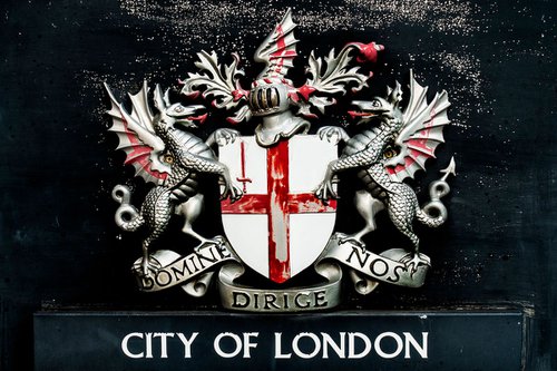 CITY OF LONDON : CREST  (LIMITED EDITION 1/20) 12" X 8" by Laura Fitzpatrick