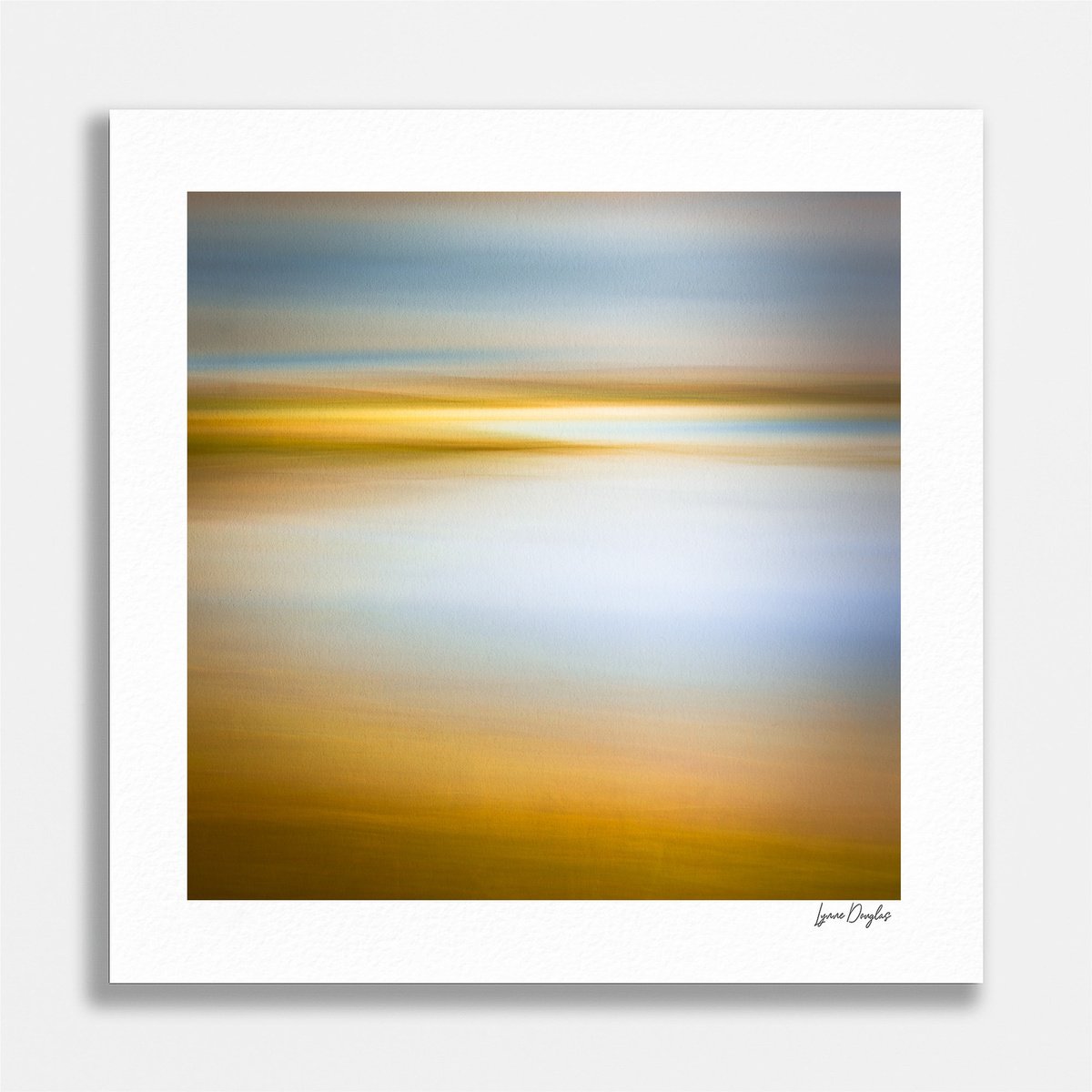 Abstract Landscape Photograph By Lynne Douglas, 24 X 24", Harvest Gold, Orkney, Original Artwork