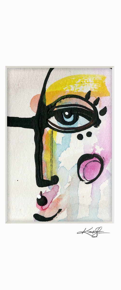 Little Funky Face 29 - Abstract Painting by Kathy Morton Stanion by Kathy Morton Stanion