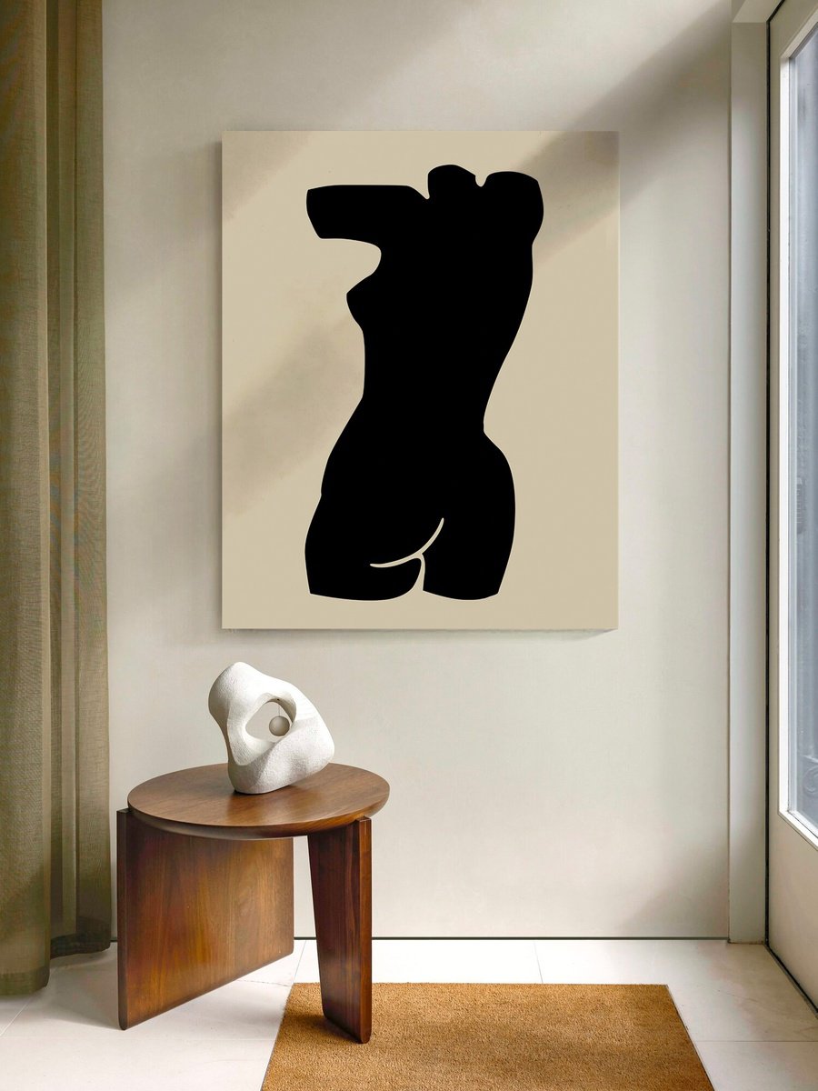 Abstract Portrait Acrylic Painting By Anna Pepe, 47 X 59, Muse 08, Original Artwork