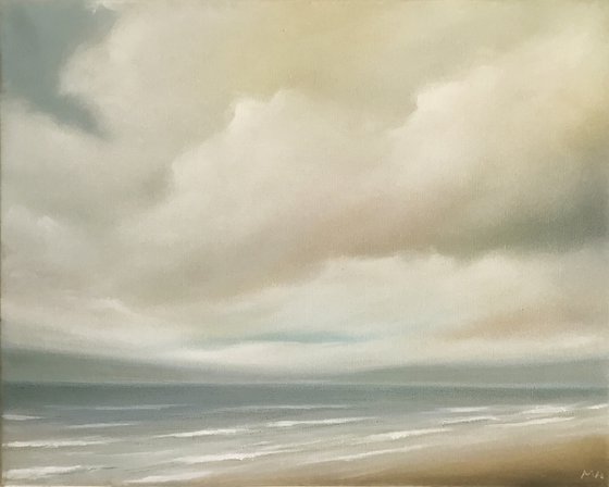 The Sea Beyond Our Dreams - Original Seascape Oil Painting on Stretched Canvas