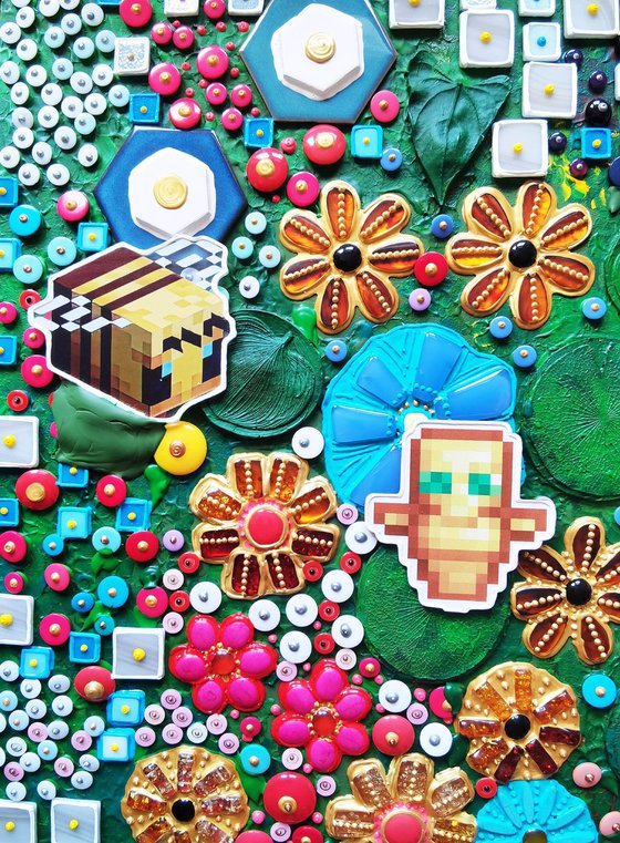 Neoflora. Virtual blooming in Minecraft style