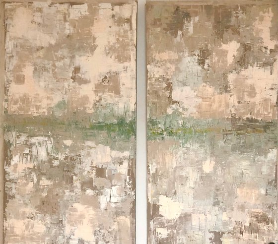 Title: "INTROPIA" (Diptych)