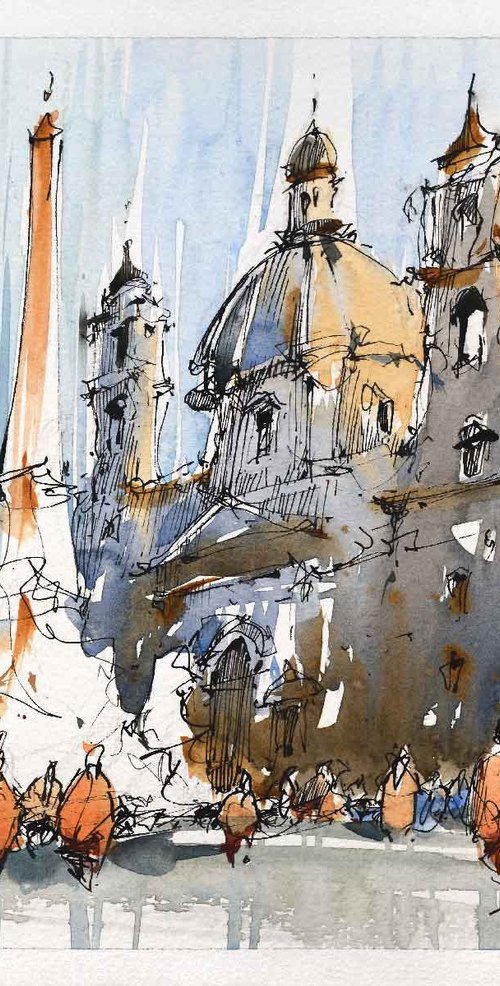 Rome, Piazza Navona. by Marin Victor