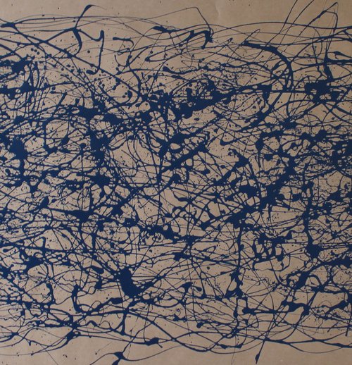 Blue Energy- Style Jackson Pollock by Juan Jose Garay