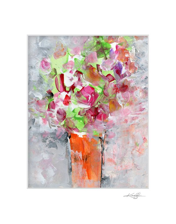 Flowers In Vase 22 - Floral Painting by Kathy Morton Stanion